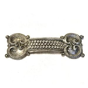 Vintage Celtic Brooch Pewter Gray Signed Artcast Shawl Scarf Statement Pin